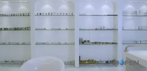 Lavabo de salle de bain Amazon en laiton chromé avec égouttoir et compartiment de rangement