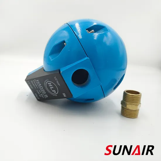 Compresseur d'air, purgeur automatique, filtre de précision Had20b, réservoir de stockage à billes rondes, purgeur à flotteur