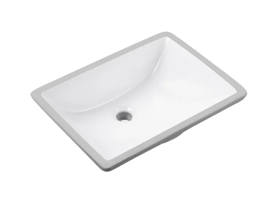 Évier sous comptoir en céramique blanche au design européen-américain