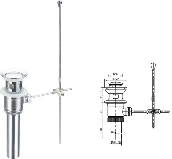 Raccord en laiton Pop