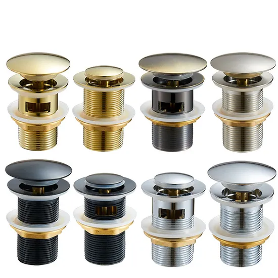 Égouttoir à déchets de baignoire en laiton chromé pour salle de bain