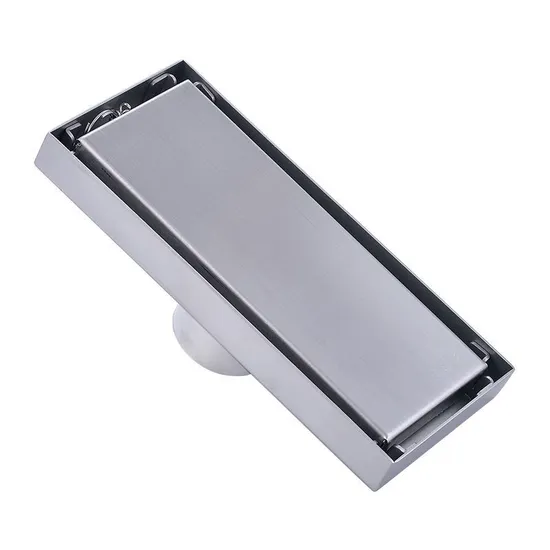 Égouttoir de sol en acier inoxydable de style long