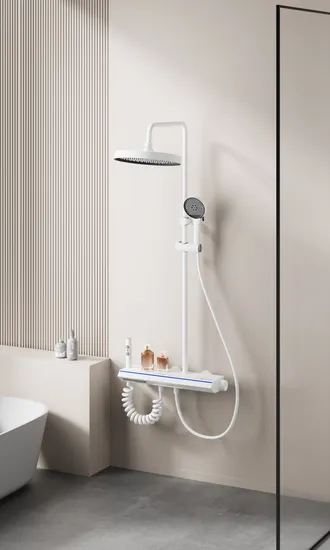 Système de douche à effet pluie de luxe haut de gamme avec 4 fonctions relaxantes