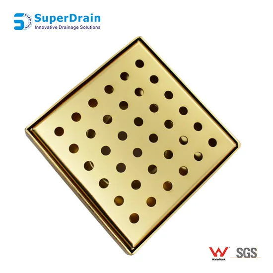 Drain de sol intelligent en laiton poli pour douche de salle de bain SUS