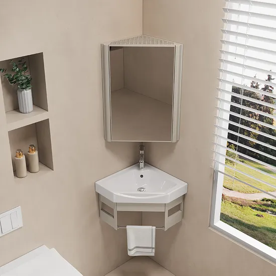 Ensemble de lavabo d'angle en céramique pour salle de bain, petit format, noir, simple et moderne, Yp04