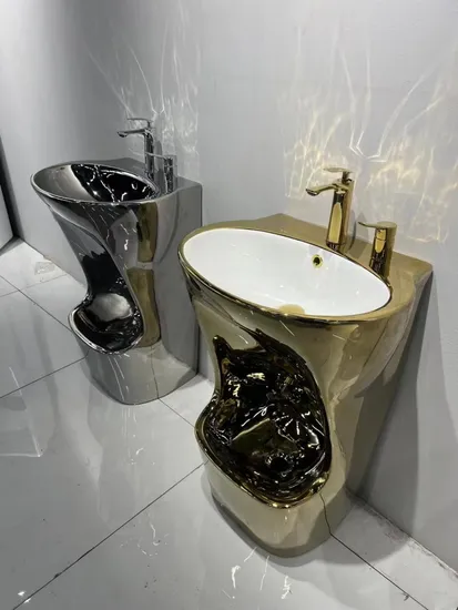 Vente en gros Moyen-Orient Lavabo Wudu Lave-pieds en céramique monobloc Lavabo sur pied autoportant Lavabo pour pieds musulmans