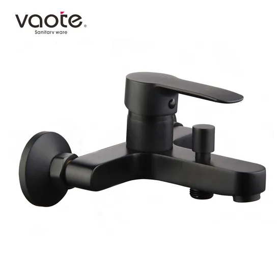 Robinet mitigeur de bain-douche à levier unique, finition noir mat, pour salle de bain (VT 17101)