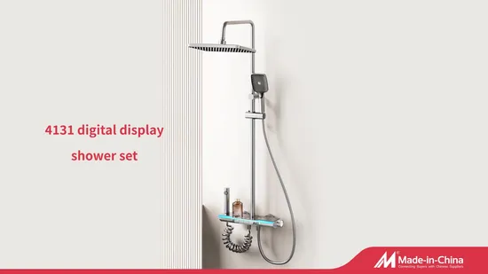 Ensemble de pommeau de douche à effet pluie de luxe haut de gamme avec commandes thermostatiques